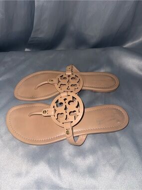 Tory Burch Blush Miller Logo Thong Sandals